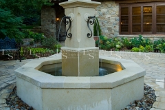 Crema-D'Oro-Limestone-Fountain